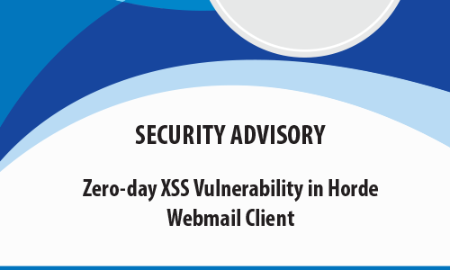 Zero-day XSS Vulnerability in Horde Webmail Client